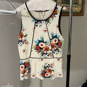 Floral peplum